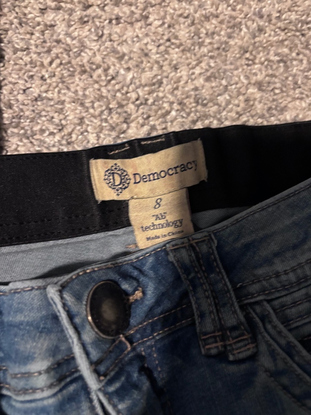Democracy Jean lot size 8. 2 pair